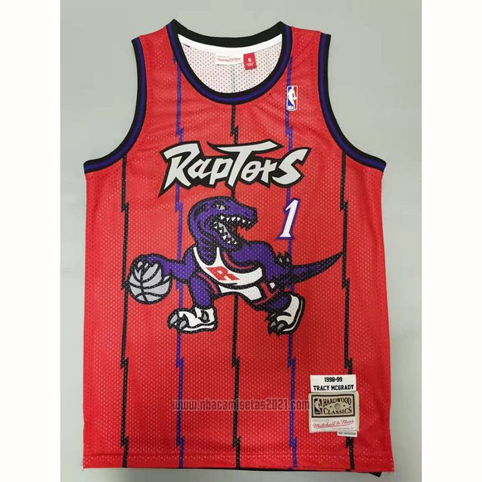 Camiseta Toronto Raptors Tracy McGrady #1 Mitchell & Ness 1998-99 Rojo